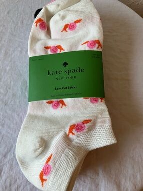 Kate Spade: Pink/Gray/Cream Snail Socks- Low Cut- 3 pairs